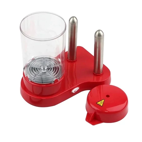 Értékcsökkent - Hot dog készítő gép melegítő rúddal és virslifőzővel, piros