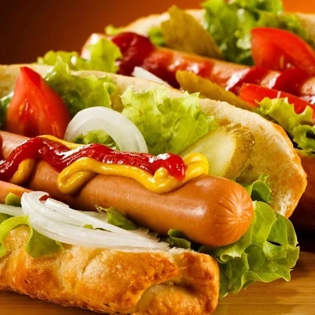 Értékcsökkent - Hot dog készítő gép melegítő rúddal és virslifőzővel, piros