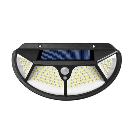 Mozgásérzékelős, 102 ledes napelemes lámpa széles vetítési szöggel