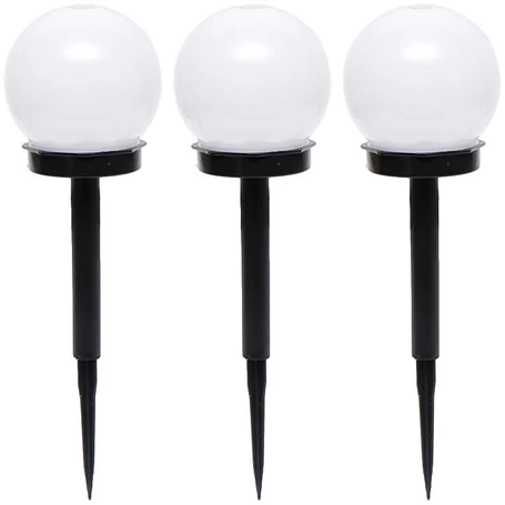 Napelemes, leszúrható szolár lámpa készlet, fekete, 3 db