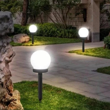 Napelemes, leszúrható szolár lámpa készlet, fekete, 3 db