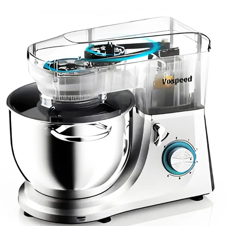 Vospeed konyhai robotgép, tésztadagasztógép, 6L, 1500W, SM-1507X, ezüst
