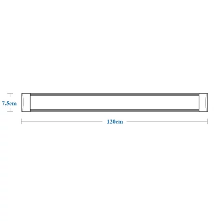 SNHL 120 cm tripla soros LED fénycső armatúrával 180W, 6500K - hidegfehér