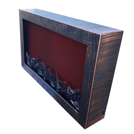 Vezeték nélküli elemes LED kandalló dekorvilágítás lánghatással, USB kábellel, 61 x 38 x 11 cm