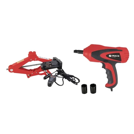 Straus kerékcsere készlet elektromos emelővel és ütvecsavarozóval