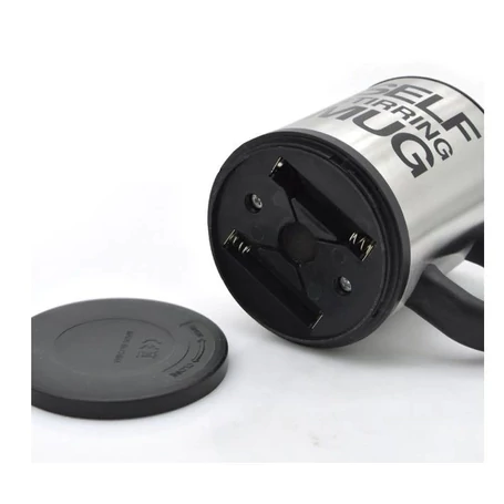 Önkeverő bögre, lusta bögre, villanymotoros keverővel, 400 ml, fekete