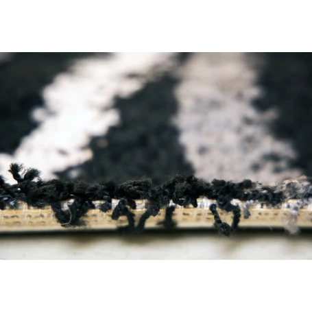 Shaggy szőnyeg, szürke kockás, Olivia, 120x170cm, 3cm szálhossz