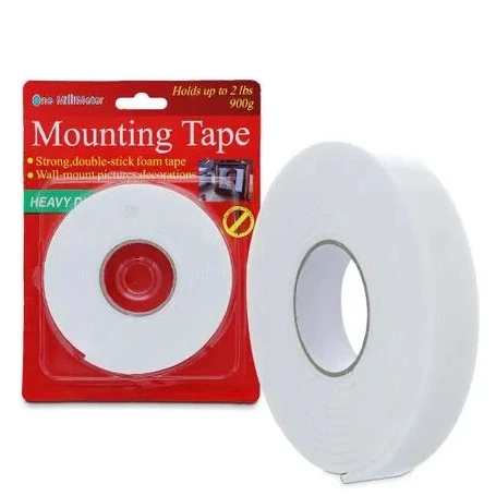 Kétoldalas szivacsos ragasztó, habszalag, ragasztószalag, 2 méter