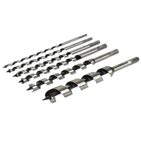 6 db-os fúrószár készlet fához, fa dobozban - 40 cm