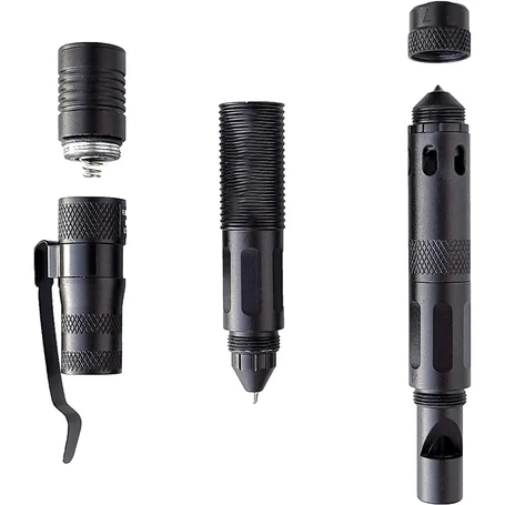 TacPen taktikai multifunkciós túlélő szerszám, zseblámpa