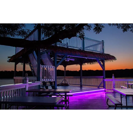 Napelemes kültéri LED szalag készlet távirányítóval, 5 méter