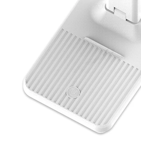 Akkumulátoros multifunkciós szemkímélő asztali LED lámpa bőr hatású felülettel