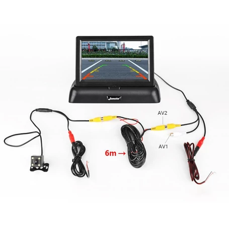 Univerzális autós tolatókamera lehajtható 4.3