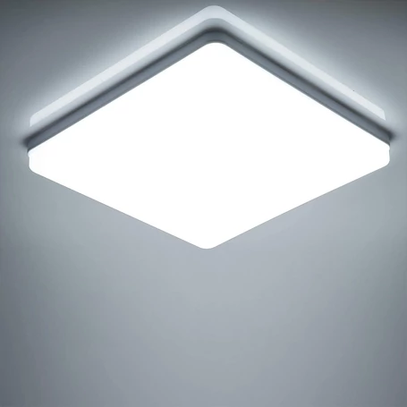 Négyzet alakú mennyezeti UFO lámpa, E27 adapterrel, 48 W