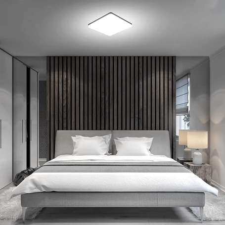 Négyzet alakú mennyezeti UFO lámpa, E27 adapterrel, 48 W