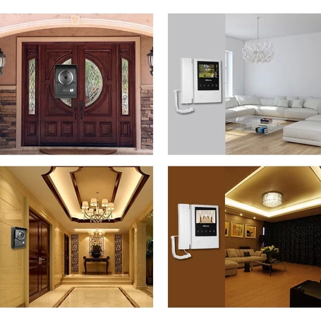 Érintőképernyős videó kaputelefon készlet 4.3