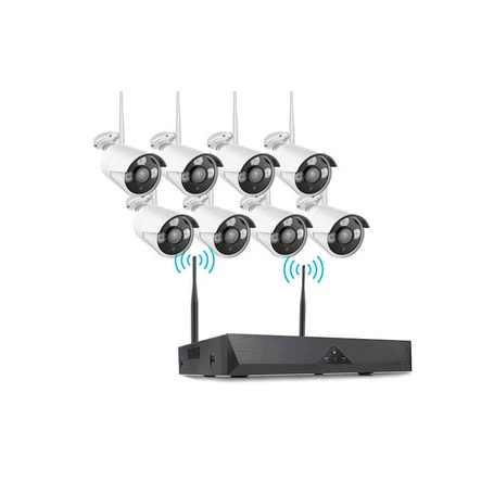 8 kamerás vezeték nélküli WiFi  FullHD biztonsági kamera rendszer