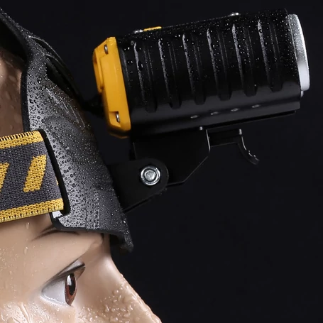 Extra fényerejű, 300W dupla P50 COB LED akkus fejlámpa biztonsági fénnyel