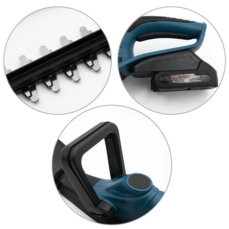 Akkumulátoros sövényvágó, 6000 mAh, 2 db 36V akkumulátorral és töltővel