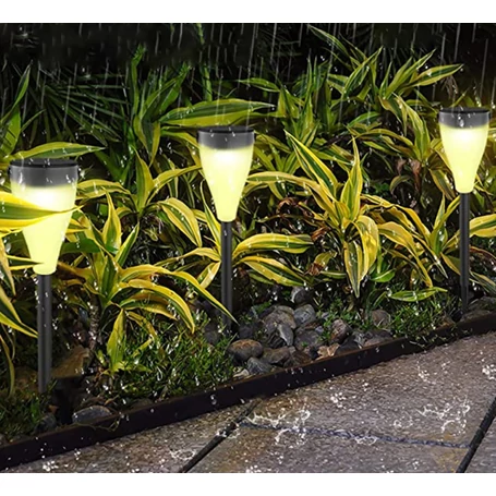 Leszúrható napelemes LED világítás készlet, fehér és RGB üzemmóddal, 6 db