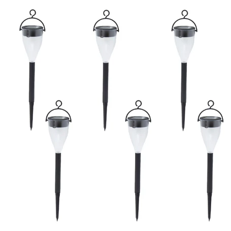 Leszúrható napelemes LED világítás készlet, fehér és RGB üzemmóddal, 6 db