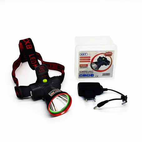 XRT nagy fényerejű, beépített akkumulátoros led fejlámpa 60W