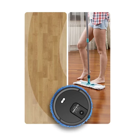 Intelligens önjáró automata padlótisztító mop és aroma diffúzor, fekete