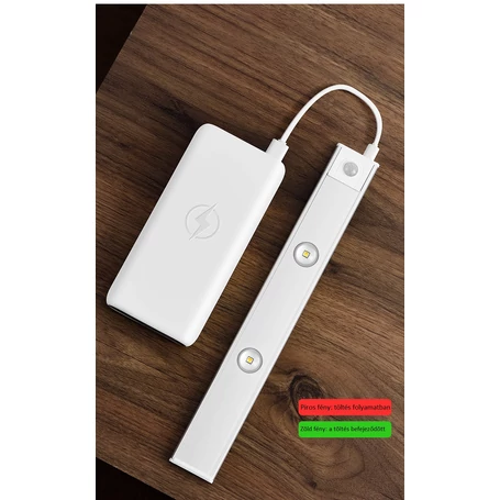 Többcélú mágneses LED világítás mozgásérzékelővel, beépített akkumulátorral, 60 cm