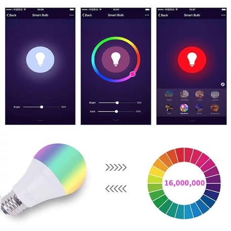 WiFi RGBW LED okosizzó, okostelefonról vezérelhető, 9W