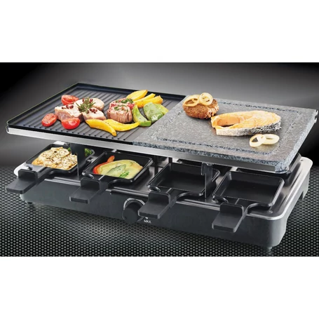 Értékcsökkent - Zurrichberg 8 személyes raclette sütő, grillező gránitkő sütőlappal