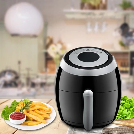 Értékcsökkent - Elite® 3,6 L-es Air Fryer olaj nélküli forró levegős fritőz digitális kijelzővel 1500W + receptkönyv