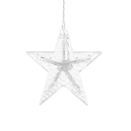 138 ledes 8 programos ledes fényfüggöny karácsonyi, csillag és hold figurákkal, 3 méter - hidegfehér