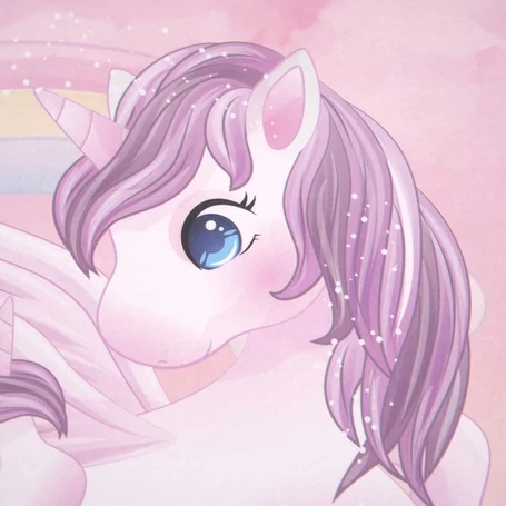 145 részes rajz és festőkészlet gyerekeknek, 4 rekeszes, unikornis mintás fém bőröndben