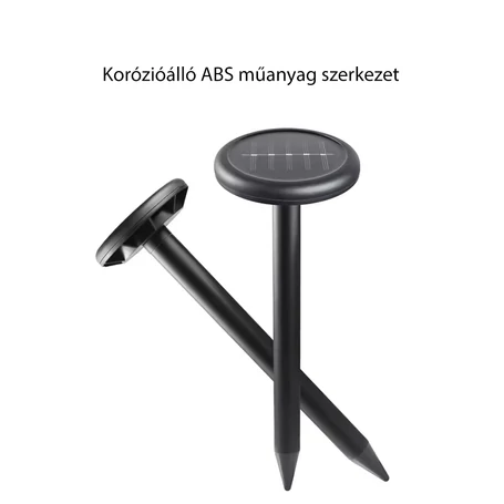 Napelemes, ultrahangos vakond és kártevő riasztó, 2 db-os szett