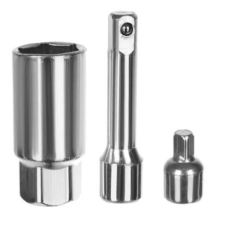 40 részes racsnis dugókulcs és bitkészlet kiegészítőkkel, króm-vanádium acél, műanyag dobozban