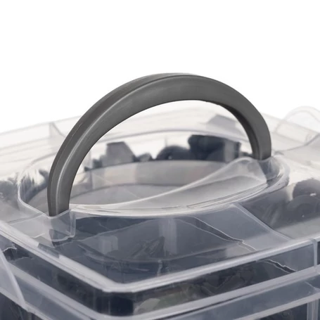 Univerzális, 620 részes autókárpit patent szett, rögzítőkapocs-készlet szerszámokkal, tárolódobozzal