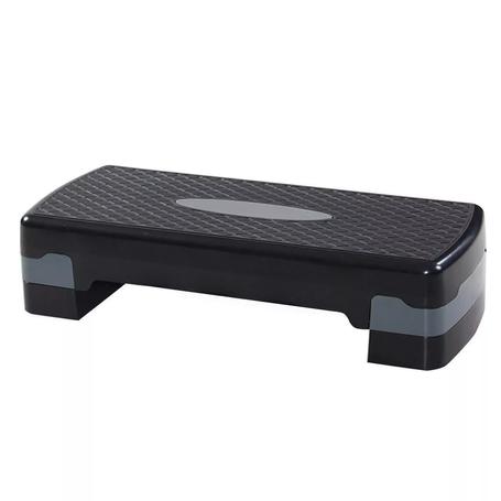 Step pad állítható magassággal, 120 kg teherbírás, csúszásgátlós, fekete
