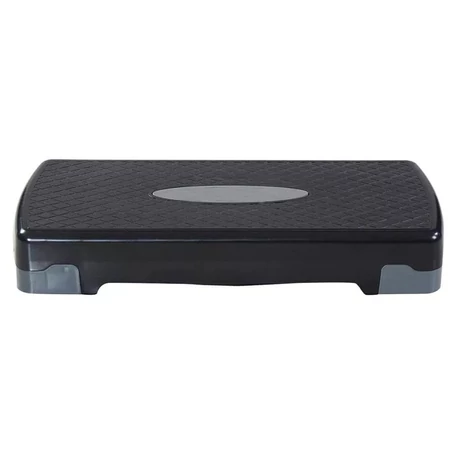 Step pad állítható magassággal, 120 kg teherbírás, csúszásgátlós, fekete