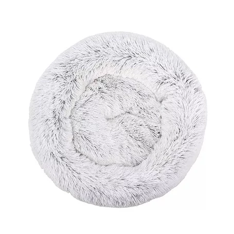 Kutya, macska fekhely, plüss, levehető huzat, világos szürke, 60 cm