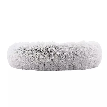 Kutya, macska fekhely, plüss, levehető huzat, világos szürke, 60 cm