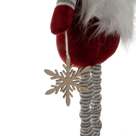 Karácsonyi teleszkópos, textil törpe, 50-82 cm magas