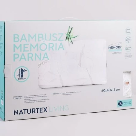 NATURTEX Memory Bamboo párna, fehér