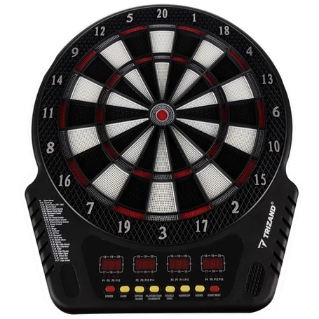 Elektronikus darts tábla digitális eredményjelzővel, 6 db nyíllal, 24 db dartsheggyel, hálózati adapterrel