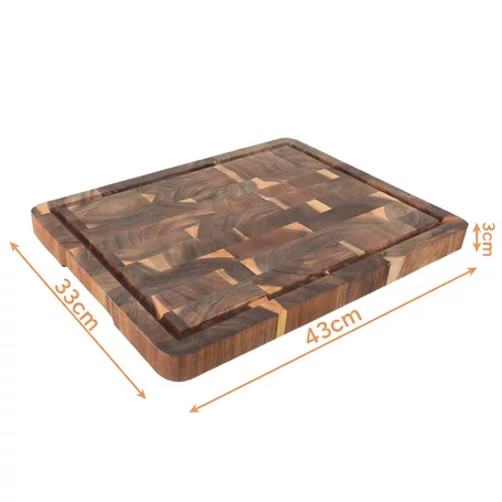 Prémium minőségű masszív akácfa vágódeszka és tálaló