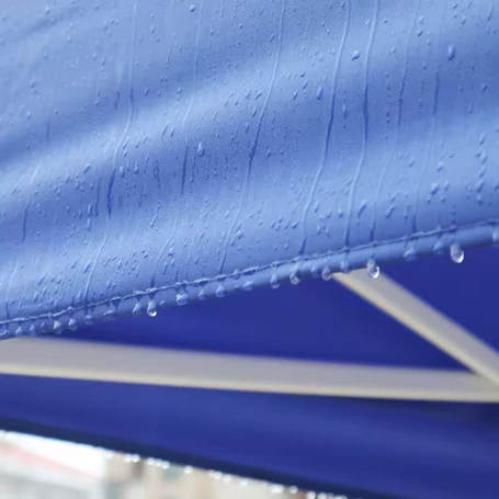 Összecsukható, könnyített fémvázas, kerti pavilon, sörsátor ponyvával, 3x3 m méretben, kék