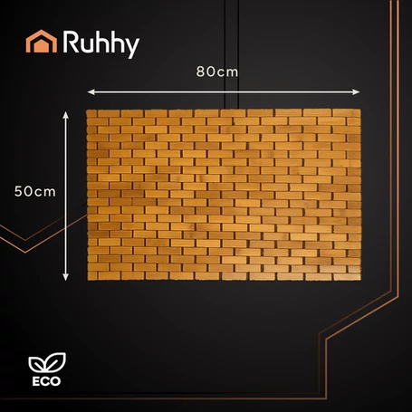 Bambusz fürdőszobai szőnyeg, vízálló, 80x50 cm méretű