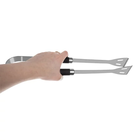 5 db-os grill eszközkészlet strapabíró fém kofferben, barbecue szett, 37x14x7 cm méretben