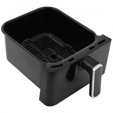 XXL Dupla kamrás forrólevegős sütő, 8,3L digitális air fryer, 2700W, átlátszó ablak, 8 program