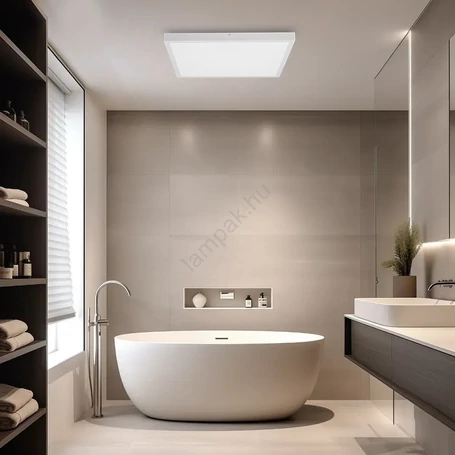 LED mennyezeti panel 32W, négyzet alakú, 6000K, energiatakarékos és porálló