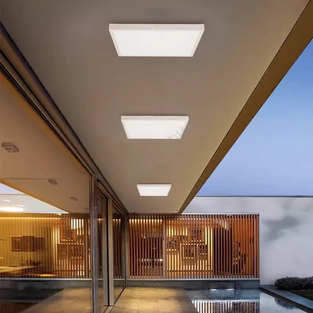 LED mennyezeti panel 32W, négyzet alakú, 6000K, energiatakarékos és porálló